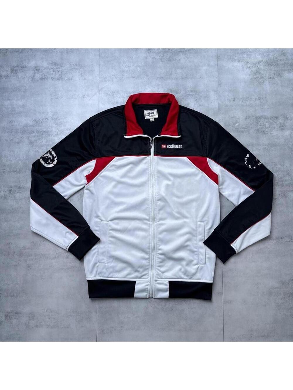 Y2K Ecko 00s White Track Zip Up Jacket